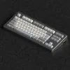 Accessories Grey And White Keycap Cherry Profile PBT Dye Sublimation For Mx Switch Mechanical Keyboard With 1.75U 2U Shift ISO Enter