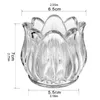 キャンドルホルダークリスタルフラワーホルダーガラスカップキャンドルホルダーティアライトポットキャンドルスティックオーナメントウェディングセンターピースホームパーティー