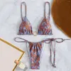 Bikini de maillots de bain féminin 2024 Fashion Fashion Style brésilien Two Piece Bandage Bandage Vêtements Push Up Bikinis pour une couverture complète Bottoms