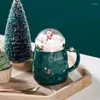 Tazze cartoni animati da viaggio natalizio coppa per tazze di tazze carina pianeta creativa ceramica di grande capacità drinkware