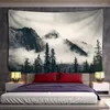 Tapestries Mountains Tapestry Forest Landscape Starry Sky Wall Hanging Village Dorm Blanket Personalized Cloth