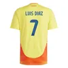 24 25 Colombia James Soccer Maglie Kit per bambini 2025 Shirt di calcio della squadra nazionale Columbia a casa set camisetas 2024 Copa America D.valoyes Arango C. Chucho Cuadrado