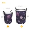 Sac à linge panier galaxie espace tissu pliant des vêtements sales toys rangement seau maison