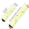 Men's Socks Funny Happy Compression Summer Lemons Retro Harajuku Fruit Family Hip Hop Novelty Pattern Crew Crazy Sock