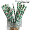 Tek kullanımlık fincan pipetler 25pcs noel kağıt sts snowflake içme st -ev için mutlu süslemeler 2022 Noel yılı parti malzemeleri dhv4i