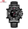 KT Top Brand Watches Men 2020 Leather Band Polship Mens Luxury Brand Quartz Watch Clock Chronograph Waterproof Black KT18453033356