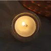 Titulares de vela 20 PCS Luz de chá votivo para peças centrais flutuantes de casamento de vidro claro mini decoração de festa com nervuras