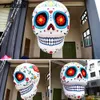 Décoration de crâne Halloween de couleur personnalisée avec ballon léger LED Ghost001