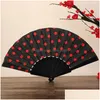 Decorative Objects Figurines 1Pc Chinese Style Folding Fans Retro Paper Fan Home Decoration Wedding Party Ornament Gift Drop Deliv Dh0At