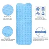 Bath Mats Bathtub And Shower Extra Long Non Slip Mat Tub With Suction Cups Drain Holes For Bathroom