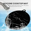 Table Mats Glass Fiber Hob Mat Silicone Induction Cooktop Reusable Heat Insulated Kitchen Cookware Protector Round Pad For