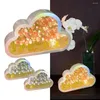 Night Lights DIY Cloud Tulip LED Light Mirror Table Lamps Bedroom Ornaments Decoration Bedside Handmade Gift