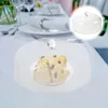 Geschirrsets Staubbedeckung Kuchenpfanne Kuppel Form Deckel Glas Haushalt praktischer Dessert Plastik transparent rund
