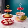 Borden 3 Tier Wedding Verjaardagsfeestje Cake Bord Tafel Decoratie Trays Stand Holiday Detachable 4 Colors Letters