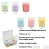 Scented Candle Colorf Glass Cup Aromatherapy Creative Diy Ornaments Incense Plant Wax Gift Box Drop Delivery Home Garden Decor Fragran Dhtfa