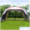 Tentes et abris 5-8 personne terlARGE 365x365x210cm de haute qualité grand gazebo abri de soleil caméra carpas de drop livraison dh8qm