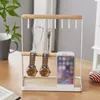 Decoratieve platen Sieraden Organisator Stand kettinghouder 2-laags Rack Earring Tray Rings Oorbellen Horloges Haakbanden Display