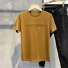 Erkek Tişörtleri Yaz Gündelik Pamuk Kısa Kollu T-Shirt Erkekler Traind Üç Boyutlu Mektup Kabartmalı İnce Fit Basit Çok Yönlü Moda