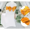 Stoelhoezen 4 Pack Party Decoration Betied Sash met Satin Bow Spandex Bands voor trouwdagverjaardagsafstudeer