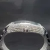 Live Streaming Full of Diamonds, Hip-hop, Weird Digital Men's Watch, Barrel Shaped Black Plate, Handsome Rap Quartz Watch