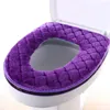 Couvre-siège de toilette Couvre de salle de bain moelleuse en peluche moelleuse pour chauffage d'hiver lavable coussin accessoire