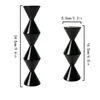 Candle Holders Modern Style Black Wooden Endless Column Holder Table Decoration Simple Geometry Candlestick Home Party