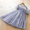 Mädchenkleider 2024 Sommermädchen Kleid Brilliant Sternenhimmel Romantische kleine Prinzessin Kleider