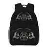 Backpack Pentagram Satantic Occult Church Of Satan Goat Goth Laptop Backpacks Student School Book Bag Travel Hiking Camping Daypack