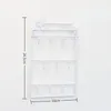 Modern Style Iron Wall Mounted 11 Hangers Hooks Key Holder Coat Hat Storage Rack Practical Cloth / Keys Hooks