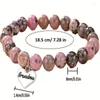 Bracelet de perle zèbre rose femelle.Cadeau à la fille et à la mère Nana Nana Crystal Stone Healing Spirit Bracelet
