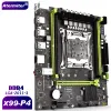 Cartes mères ATermiter x99 P4 Ensemble de carte mère avec Xeon E5 2630 V3 LGA 20113 CPU 2PCS x 8 Go = 16 Go 3200MHz RAM MEMORY DDR4 REG ECC