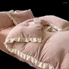 Set di biancheria da letto in fibra di latte set a quattro pezzi set di corallo inverno inverno copritura a doppia faccia a doppia facciale autunno autunno