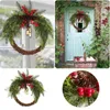Decorative Flowers Christmas Wreath Farmhouse Bohemian Wind Bell Door Hanging Snowmen