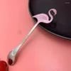 Skedar 1/3/5st Creative Flamingo Coffee Spoon rostfritt stål kaka gelé dessert glass skopa te soppa omrörning av bordsartiklar