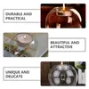 Candle Holders 2 Pcs Tea Light Transparent Round Holder Dinner Party Wedding Decoration Dining Room Table Glass