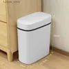 Waste Bins 14L Push-type Trash Can Bathroom Trash Can Household Waterproof Narrow Cleaning Storage Box Kitchen Trash Can Paper Basket L46