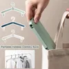 Hangers Foldable Clothes Hanger Travel Rack Portable Clip Socks Drying Home Accessories Underwear L2g4