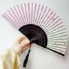 Figurine decorative Flowing Flowing Fan Fan Vintage Bamboo Hand Hand Fans Treaks Dance Home Decorations Music Festival Gift Festival