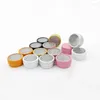 Flessen 200 stcs 5 ml/0,17oz metaalronde aluminium tinrotable containers potten met heldere bovenste schroefdeksels voor cosmetische lip