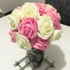 Decorative Flowers 50pcs8cm Foam Simulation Rose Fake Flower Plants Color Changing Heads