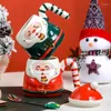 Mugs Creative Cute Christmas Ceramic Mug Santa Claus Cartoon Coffee Cup Couple Home Supplies Surprise Birthday Gifts Souvenir