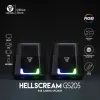 スピーカーFANTECH HELLSCREAM GS205ゲームスピーカーUSBと3.5mmプラグPCラップトップスピーカー用のミニ有線RGBスピーカーゲーマー