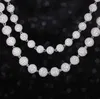 Luxury VVS Moissanite Diamond Cuban Chain 18K White Gold Diamond Cuban Link Chain 925 Sterling Silver Cuban Chain for Men