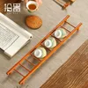 Plateaux de thé Bambou Bamboo Vintage Lacquer Gup Gupted Étape par drain Rack Storage Séchage ACCESSOIRES