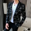 Mens Blazer Slim Fit Business Fashion Formal Wear Casual Masual Streetwear Высококачественная мужская одежда для печати.