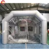 無料の空気輸送10x6x4mh（33x20x13.2ft）のブロワー付き銀色のインフレータブルペイントブース用車スプレーブースエアフィルターテントガレージテント用