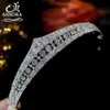 Bijoux de cheveux de mariage Asnora Couronnes vintage Zircon Cubique Tiaras Band Band Bridal Hair Accessoires Princesse Prom Bijoux L46