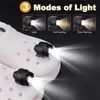 Croc Small Lights Footlight 하이킹 캠핑 경고 발판 야외 스포츠 조명 액세서리를위한 USB 충전식 헤드 라이트