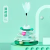 3/4 Levels Cat Toy Tower scratcher Tracks Interactive with Fun relax pass-time Teaser Training Amusement Game board catcordion 240401