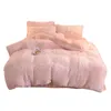 Bedding Sets Peacock Velvet Four-Piece Suit Cloud Mink Crystal Winter Plush Thick 1.8m Bed Linen Quilt Cover